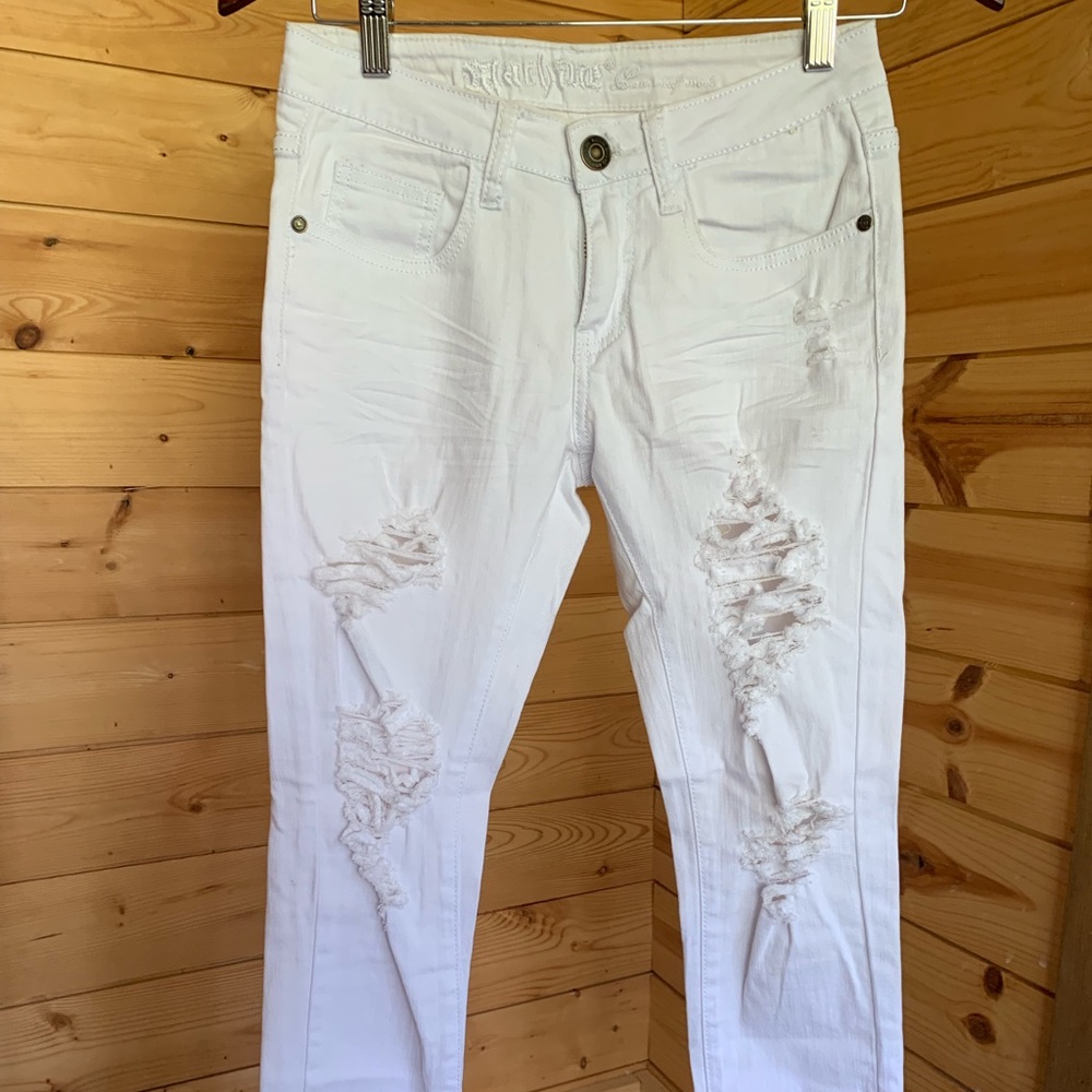 White Distressed Jeans